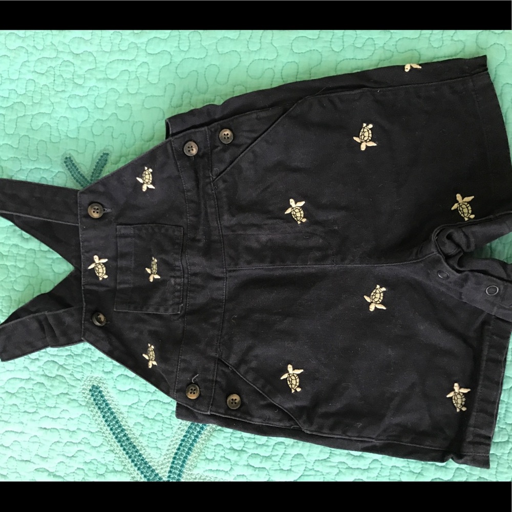 Boys navy overalls Janie and jack 3-6 months